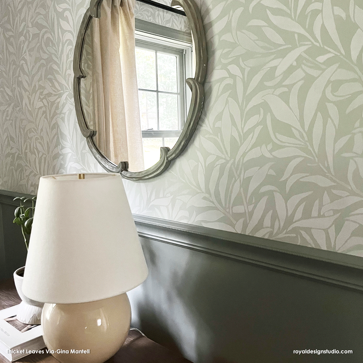 Thicket Leaves Wall Stencil