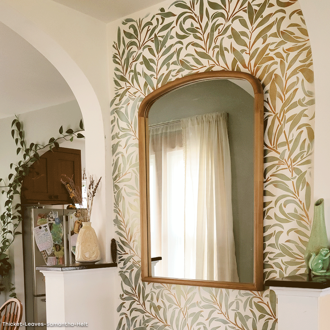 Thicket Leaves Wall Stencil
