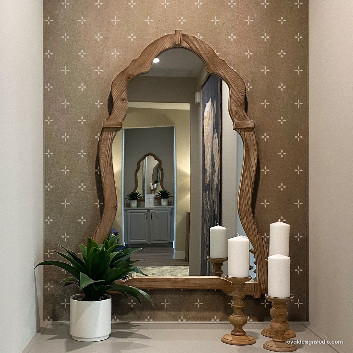 Swedish Flower Field Stencil