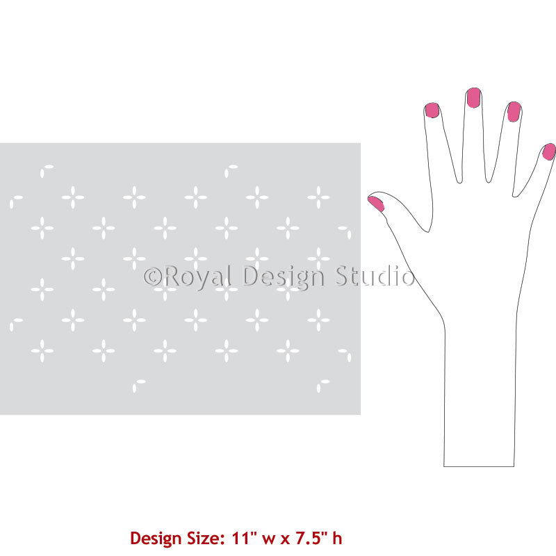 Swedish Flower Field Stencil