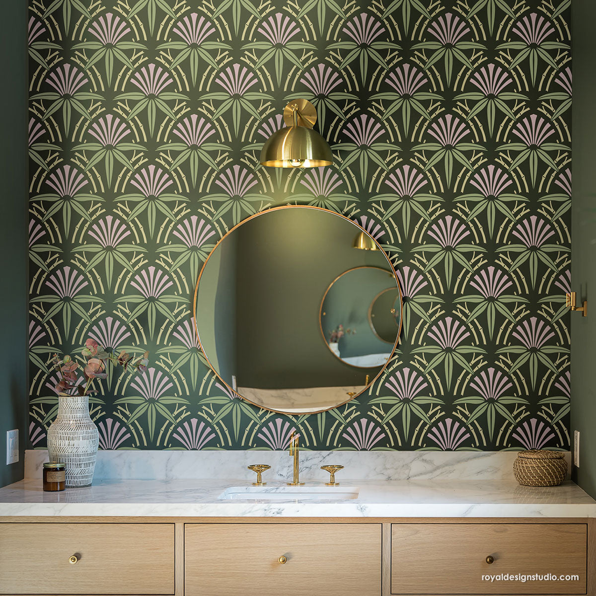 Cabana Bamboo Allover Wall Stencil