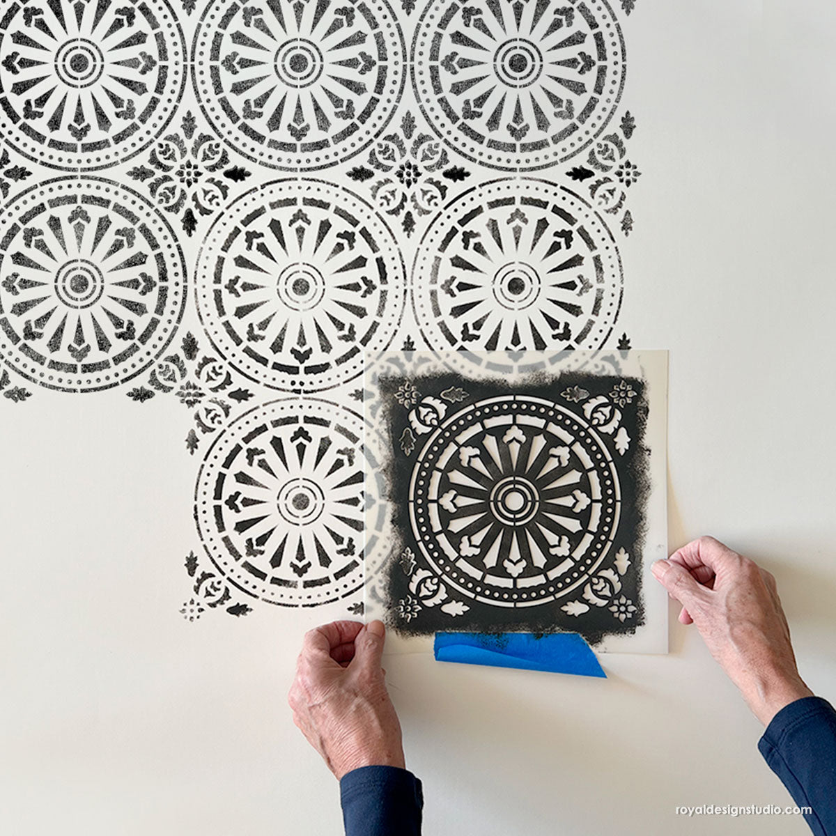 Delicate Tile Stencil