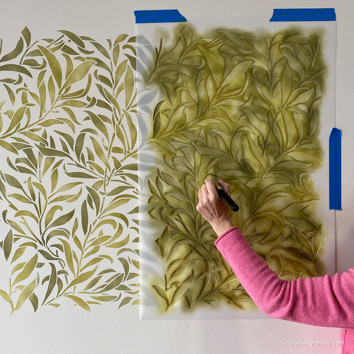 Thicket Leaves Wall Stencil