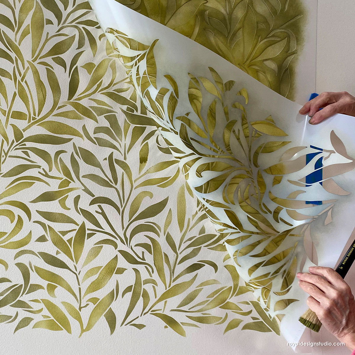 Thicket Leaves Wall Stencil