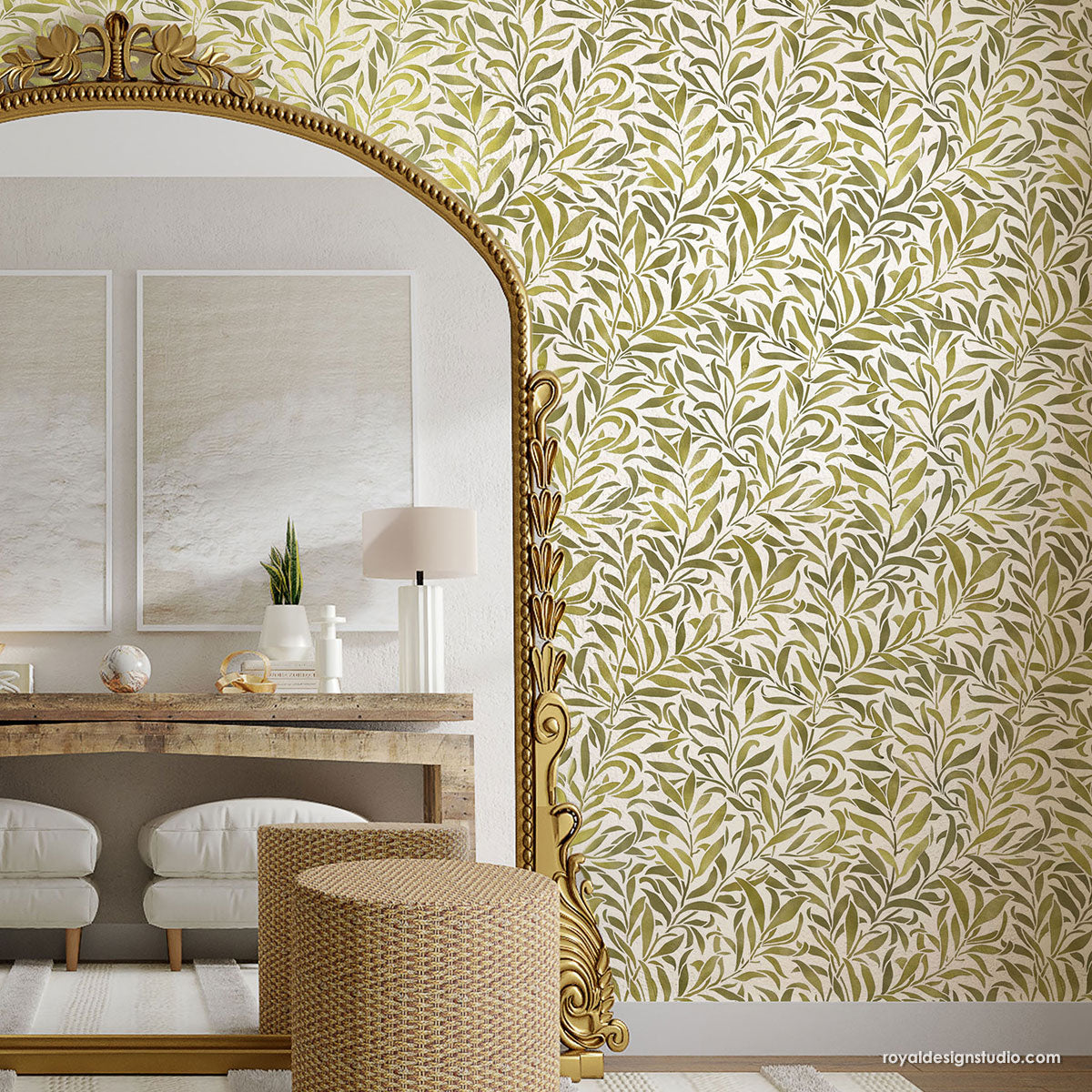 Thicket Leaves Wall Stencil