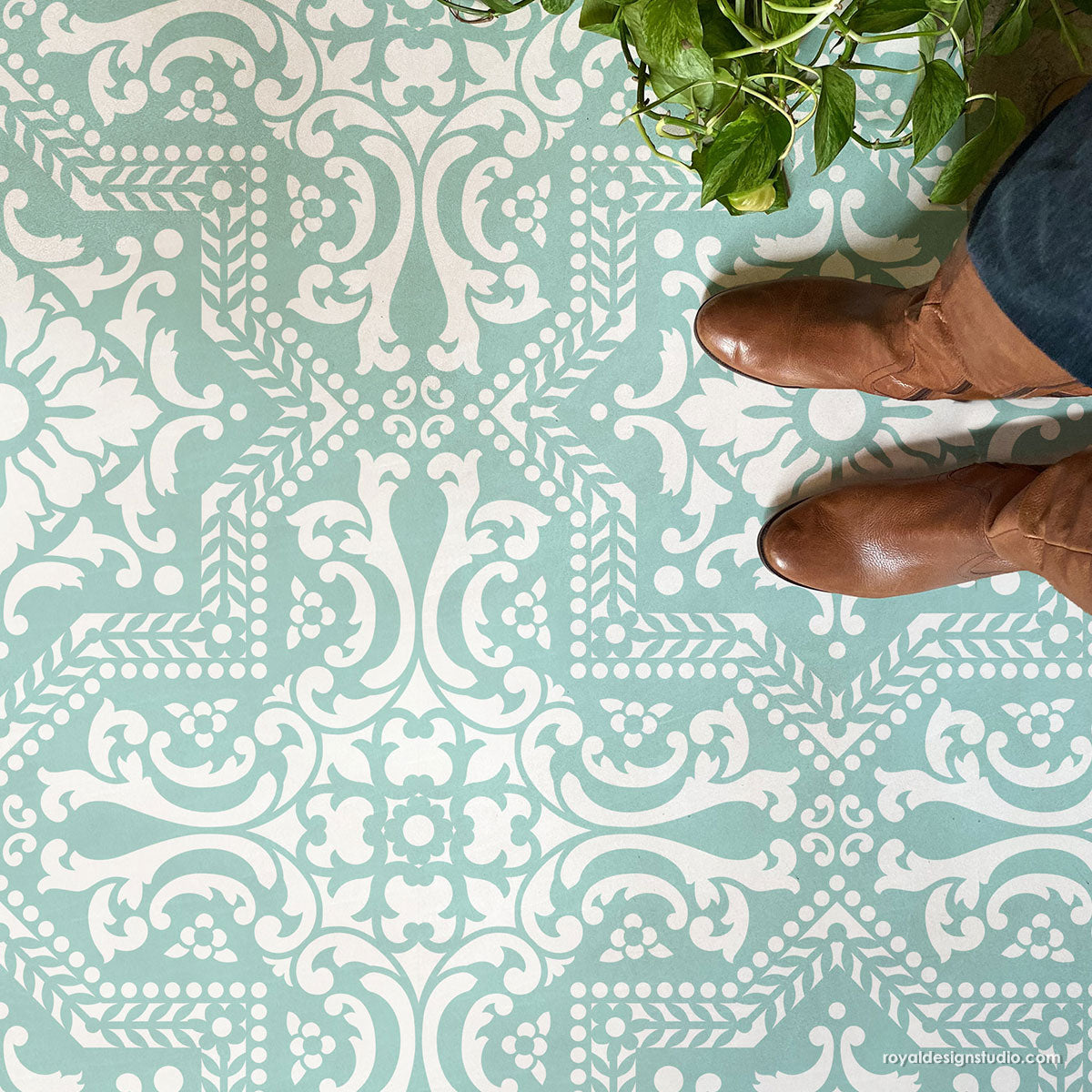 Upscaled Lisboa Tile Stencil