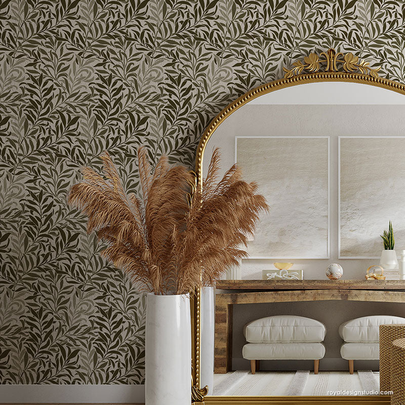 Thicket Leaves Wall Stencil