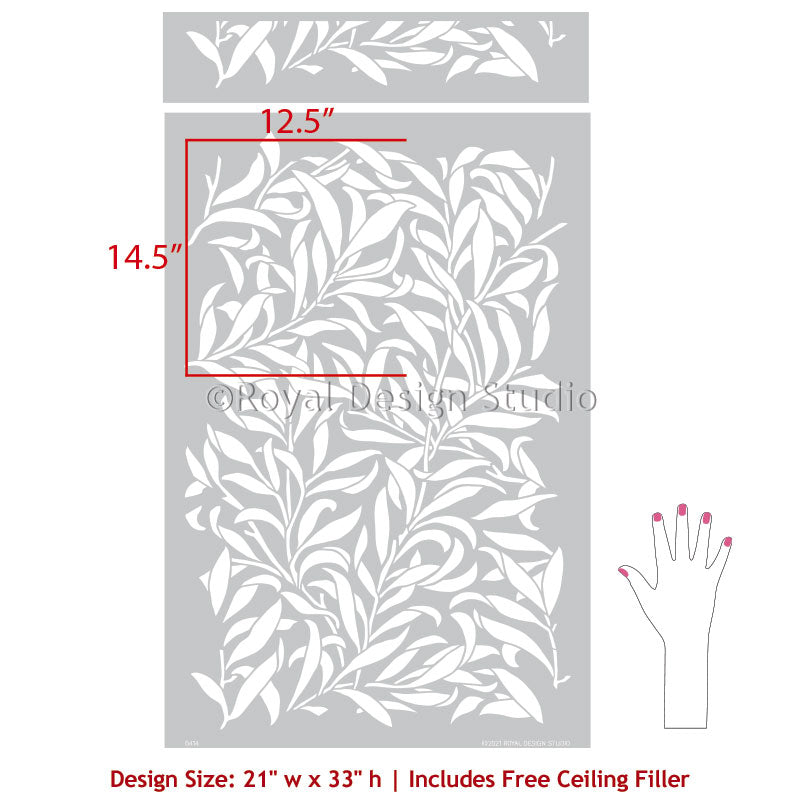 Thicket Leaves Wall Stencil