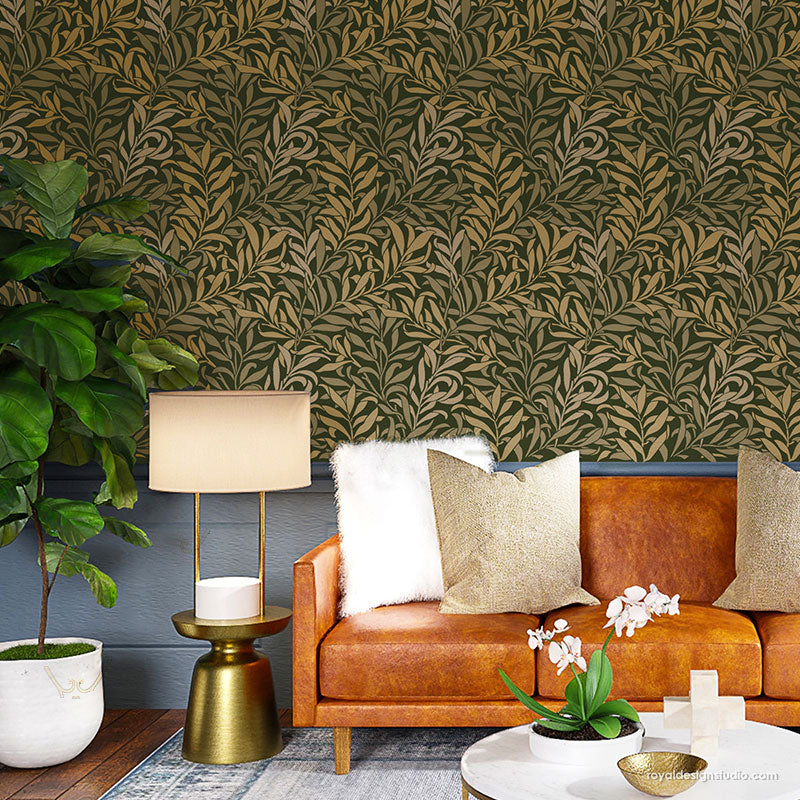 Thicket Leaves Wall Stencil