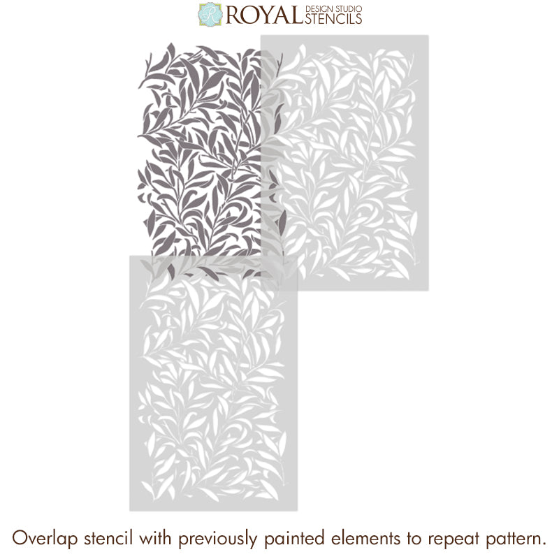 Thicket Leaves Wall Stencil