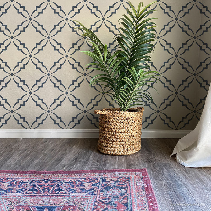 Adeline Trellis Wall Stencil