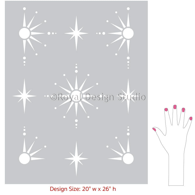 Starlight Allover Wall Stencil
