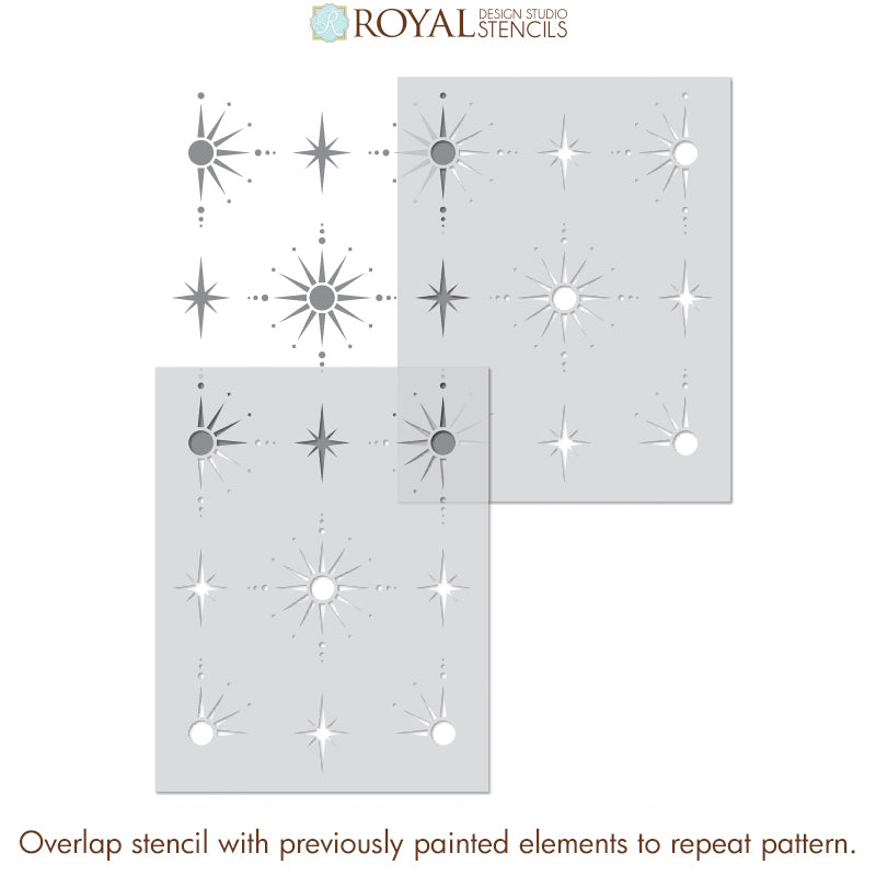 Starlight Allover Wall Stencil