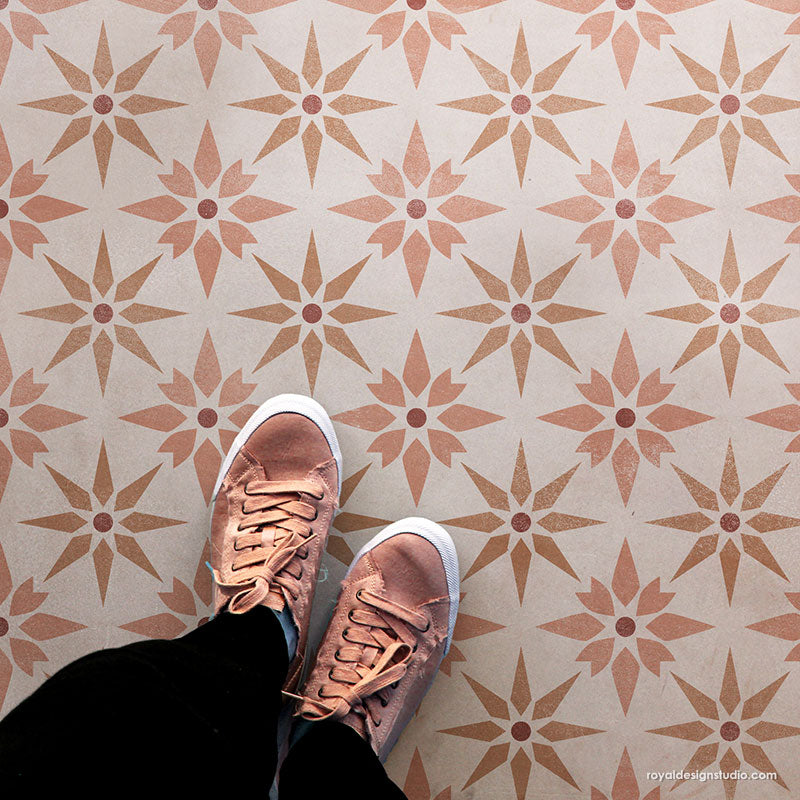 Starz Tile Allover Stencil