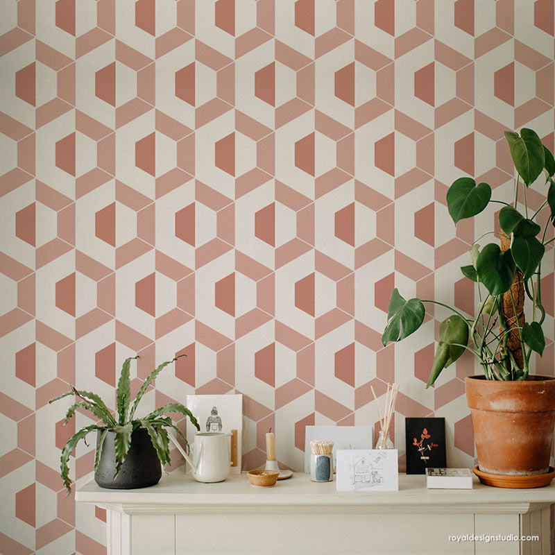 Nexus Modern Allover Wall Stencil