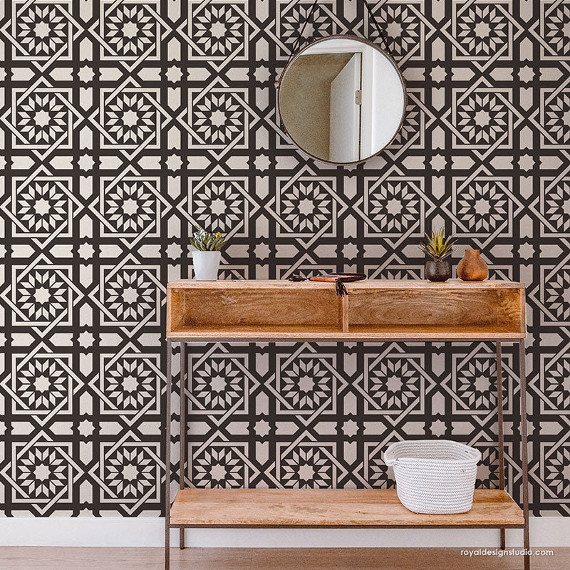 Almeria Allover Tile Stencil