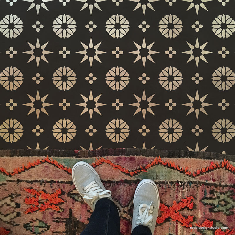 Astro Stars Allover Wall Stencil