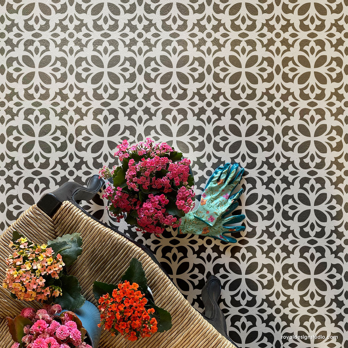 Alicante Allover Tile Stencil