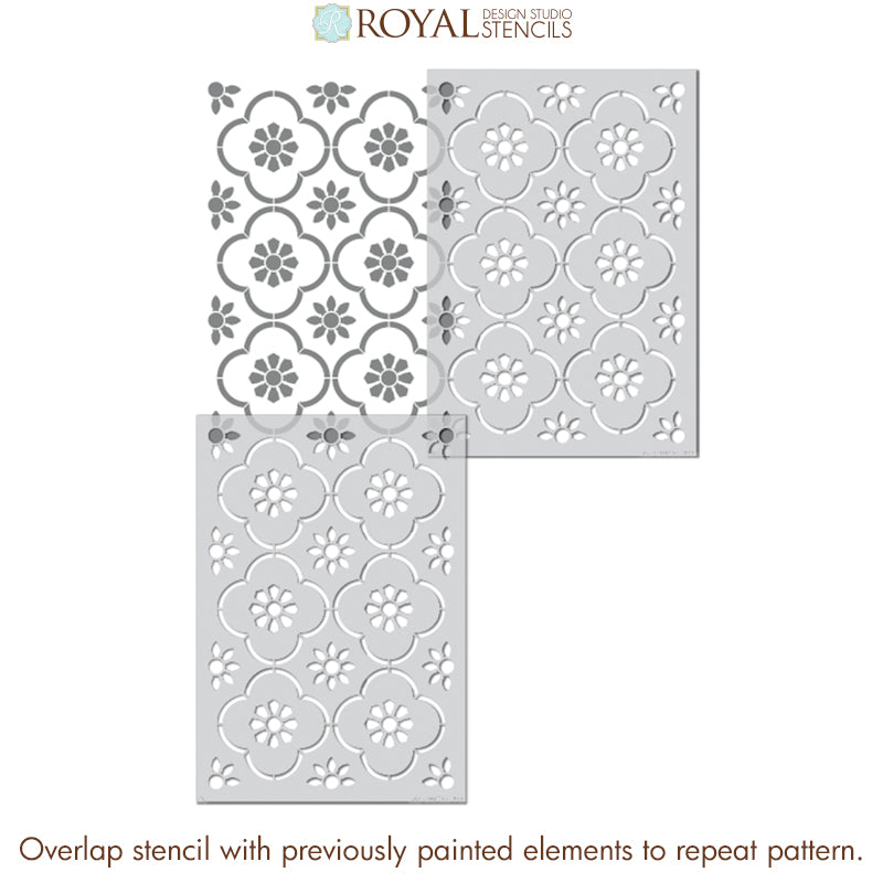 San Miguel Allover Tile Stencil