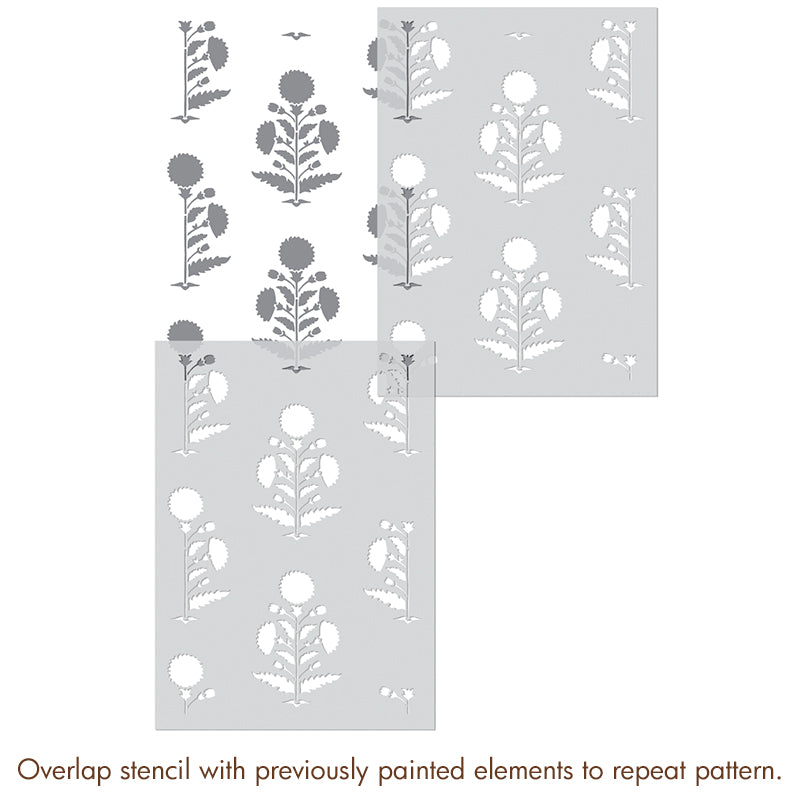 Nadia Block Print Wall Stencil