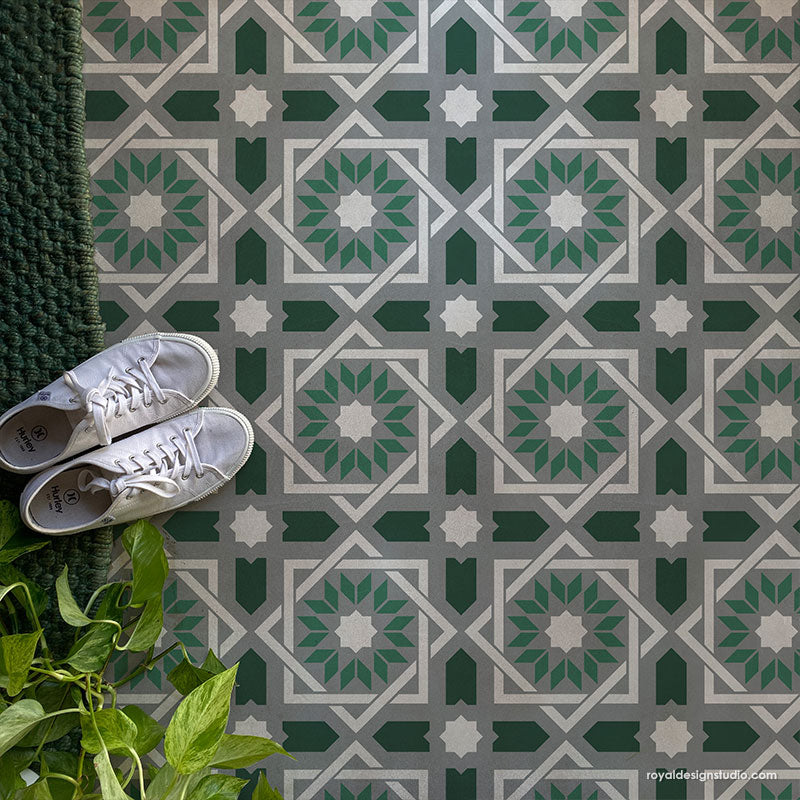 Almeria Allover Tile Stencil