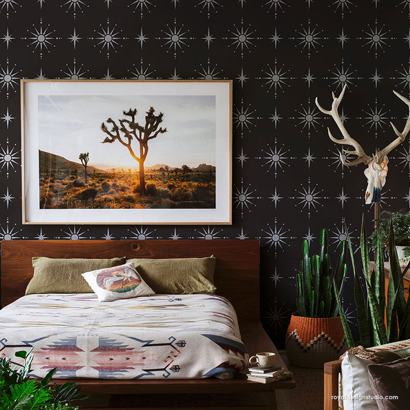Starlight Allover Wall Stencil