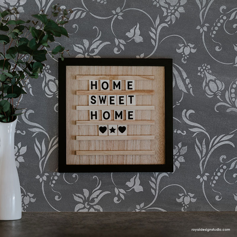 Flourish Allover Wall Stencil
