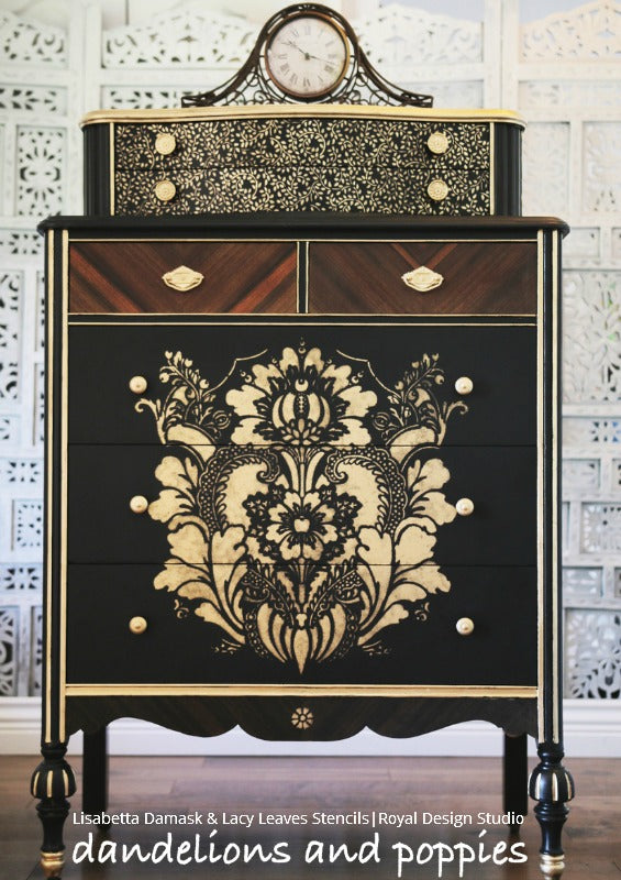 Lisabetta Damask Wall Stencil