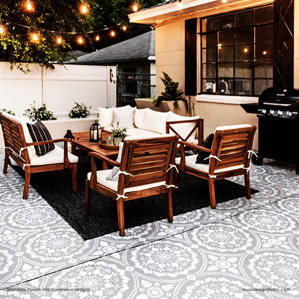 Mandala Fusion Tile Stencil