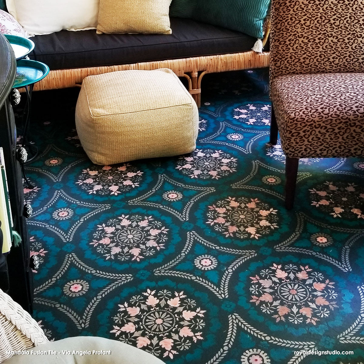 Mandala Fusion Tile Stencil