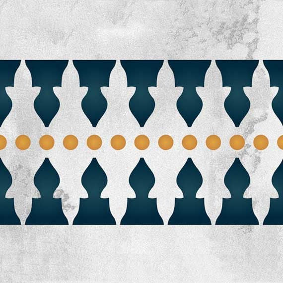 Minaret Border Moroccan Stencil
