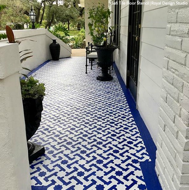 Safi Tile Stencil Large