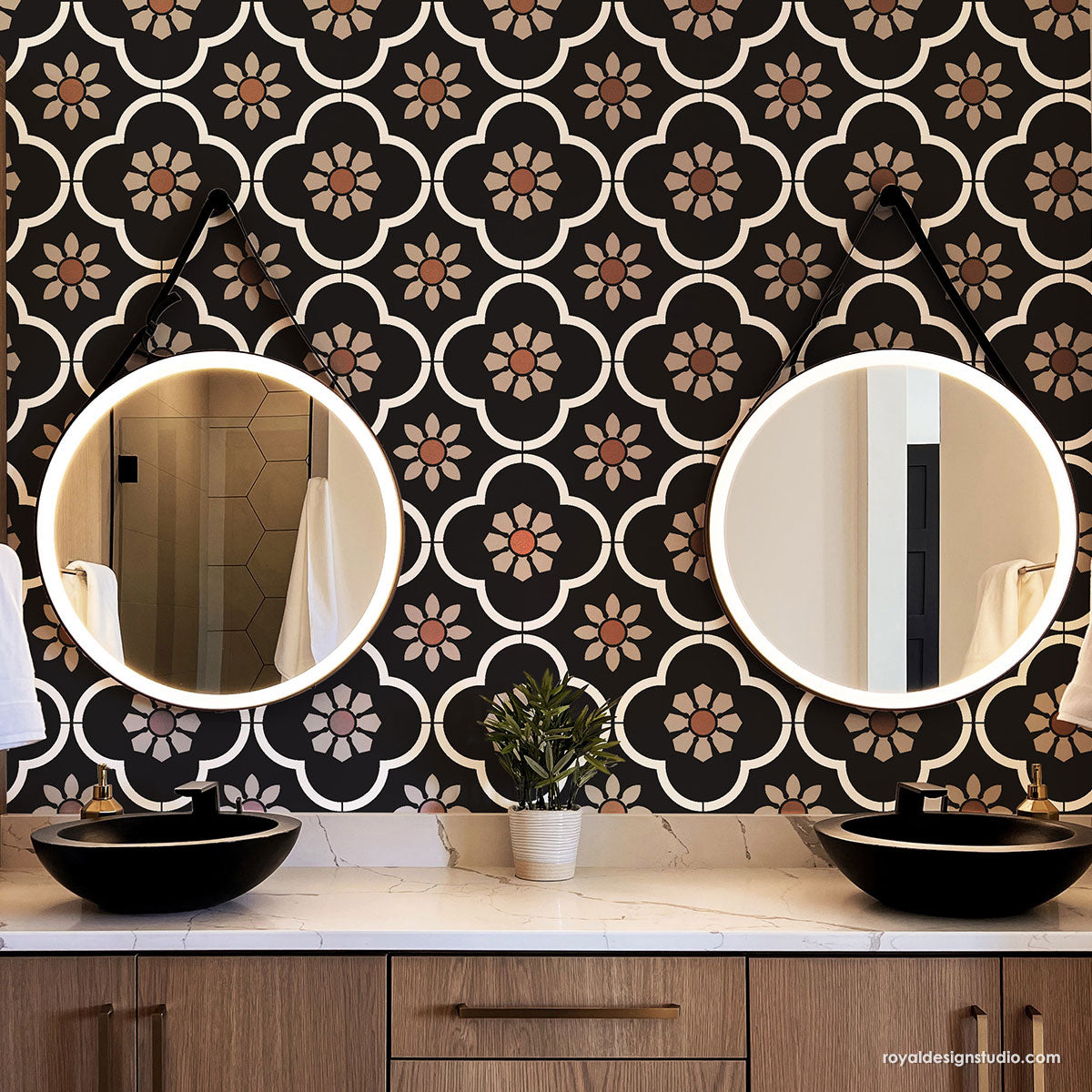 San Miguel Allover Tile Stencil