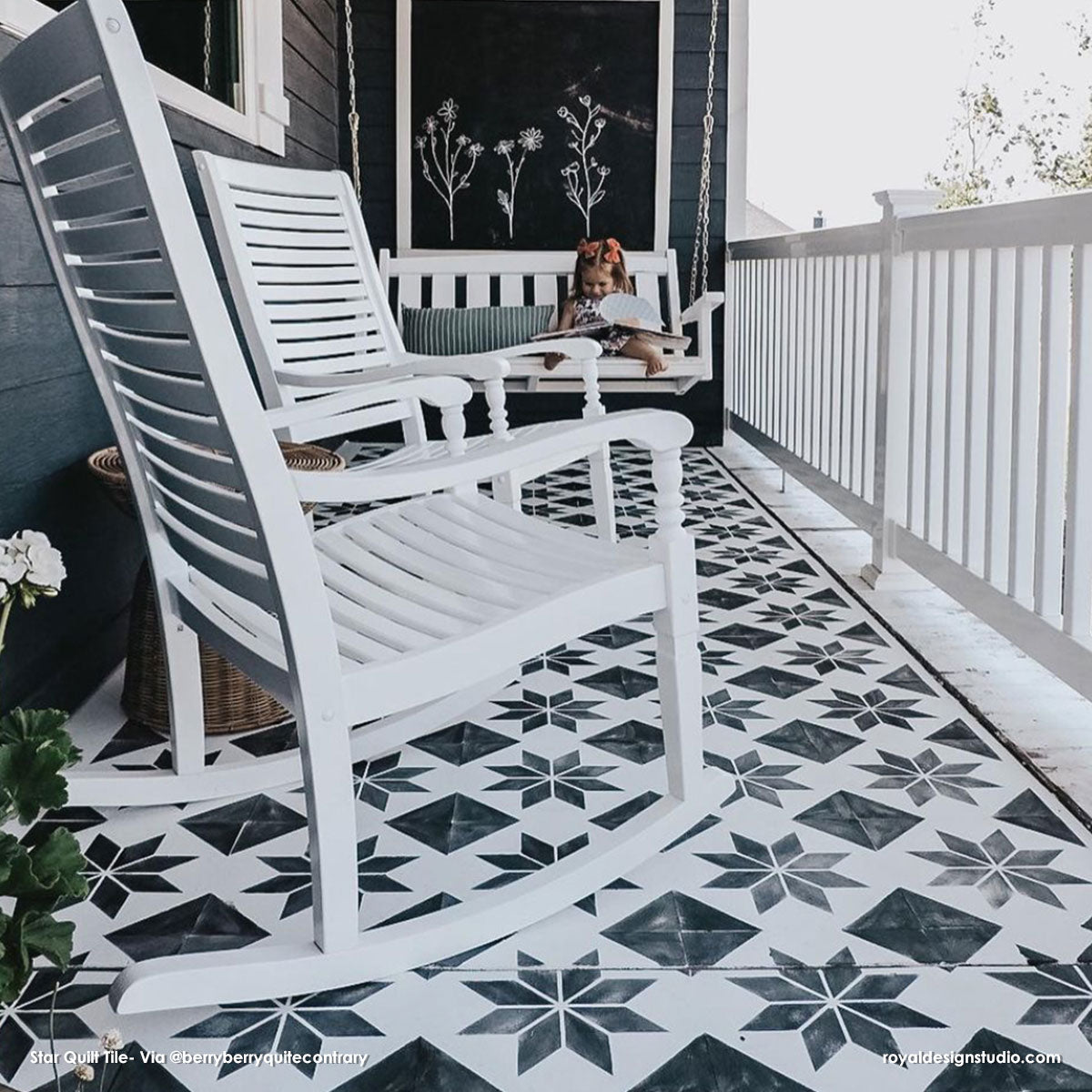 Star Quilt Tile Stencil