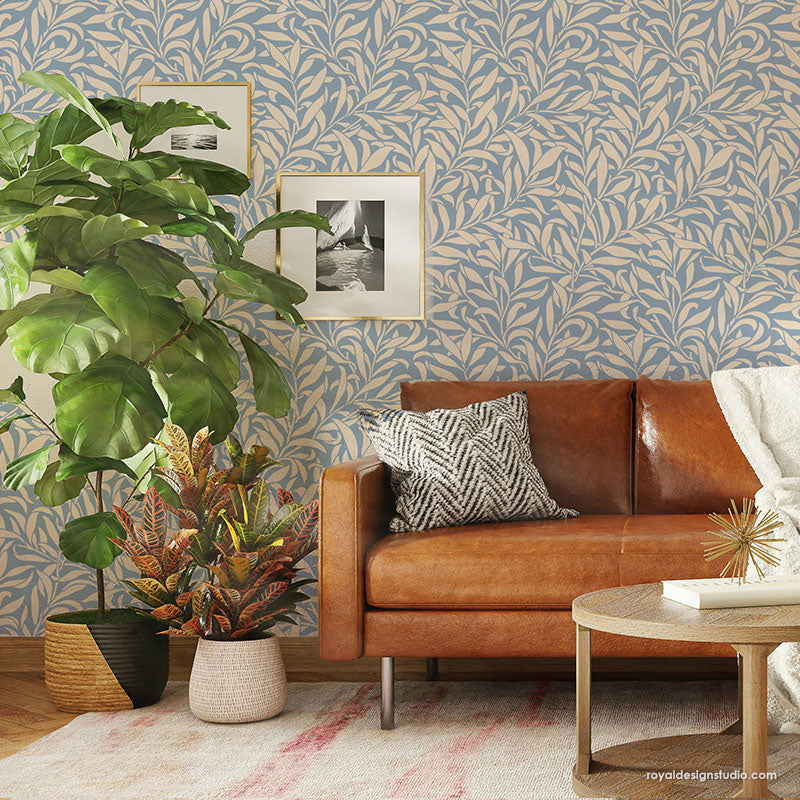 Thicket Leaves Wall Stencil