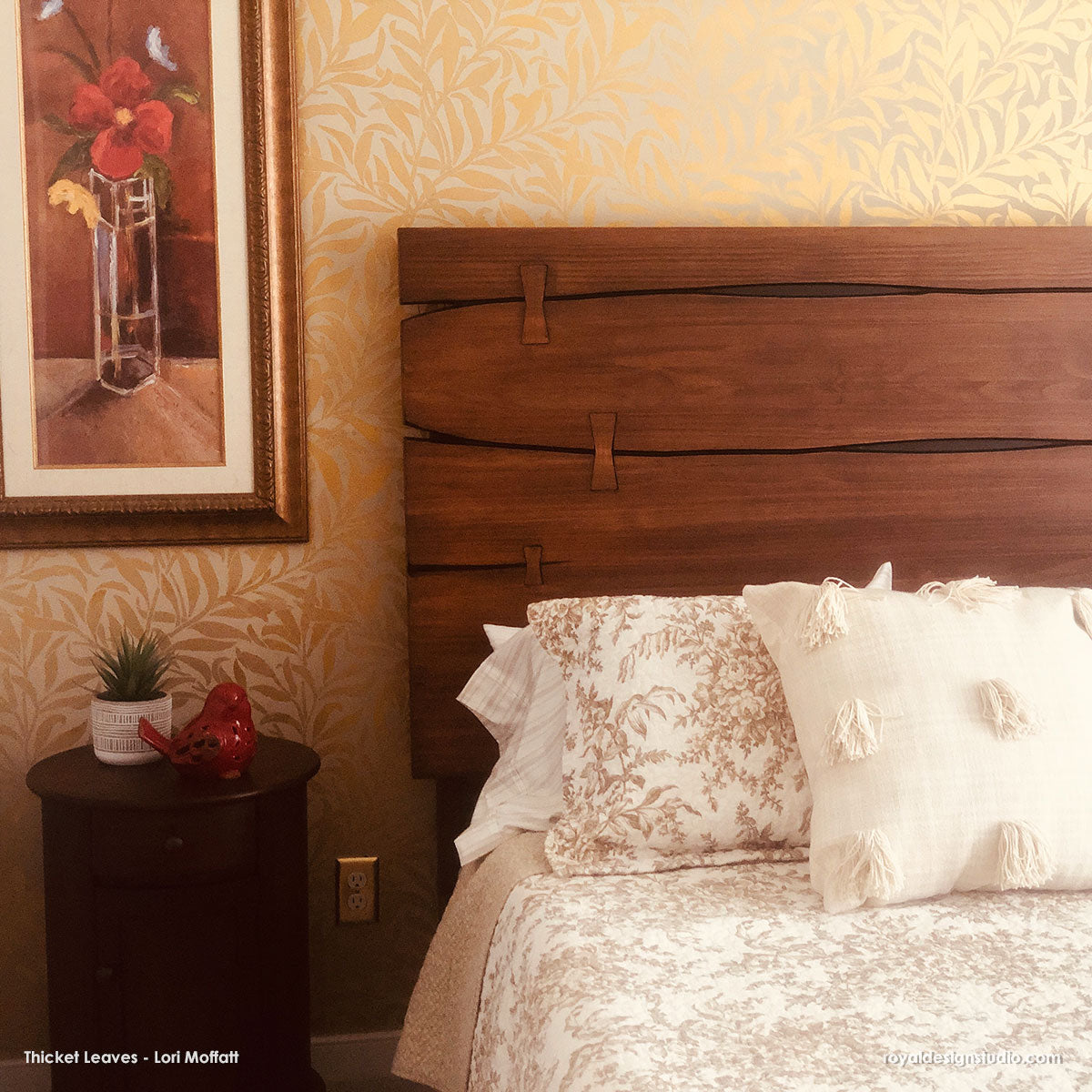 Thicket Leaves Wall Stencil