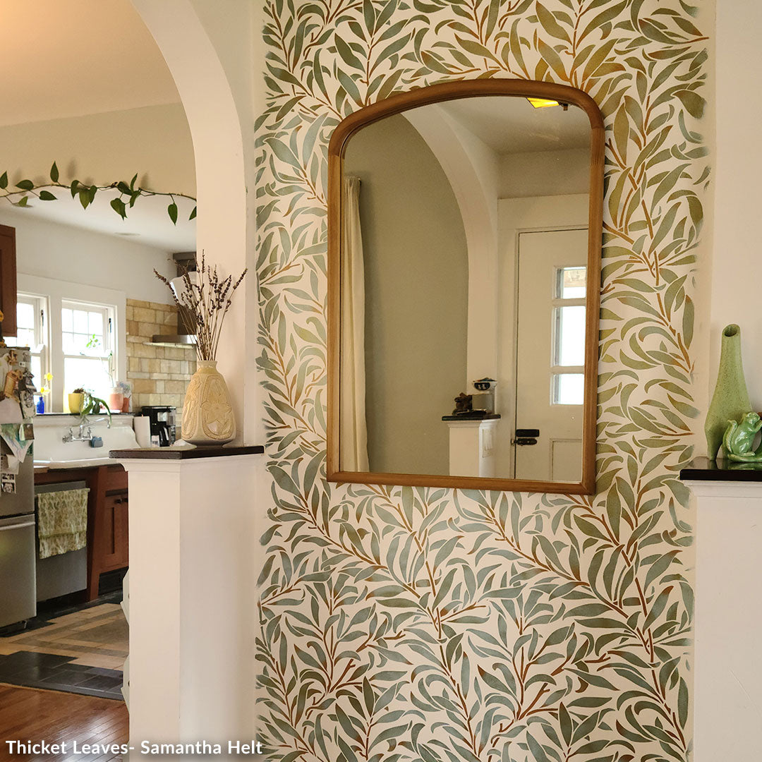 Thicket Leaves Wall Stencil