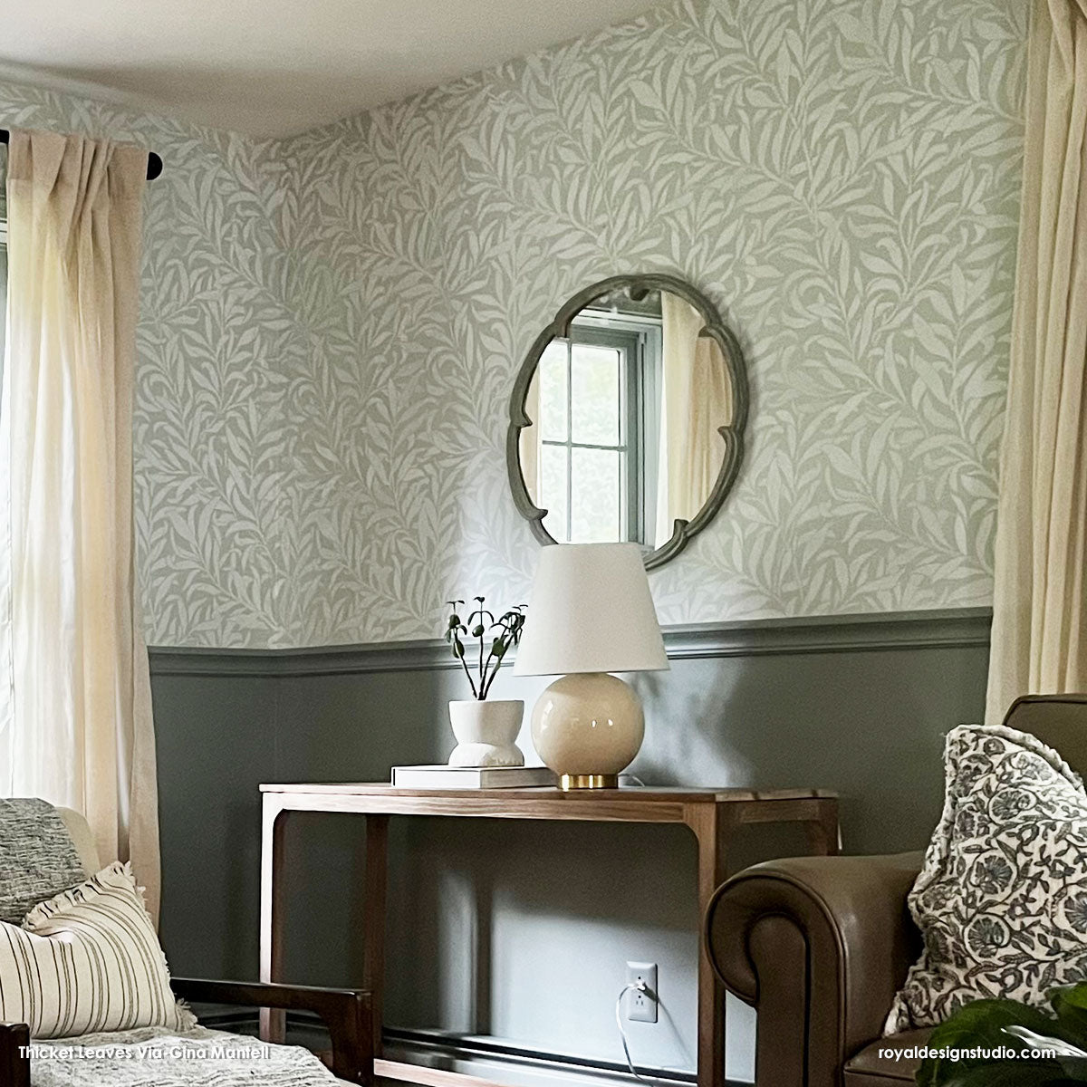 Thicket Leaves Wall Stencil