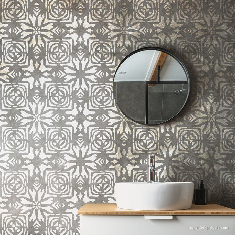 Tribaliste Wall Stencil
