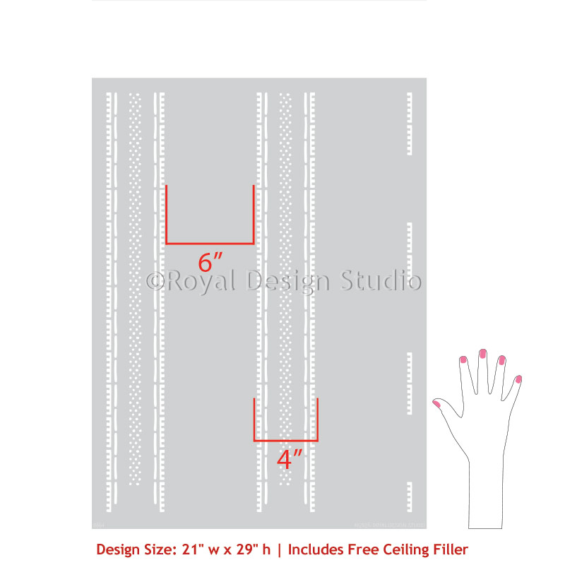 Liam Stripe Wall Stencil