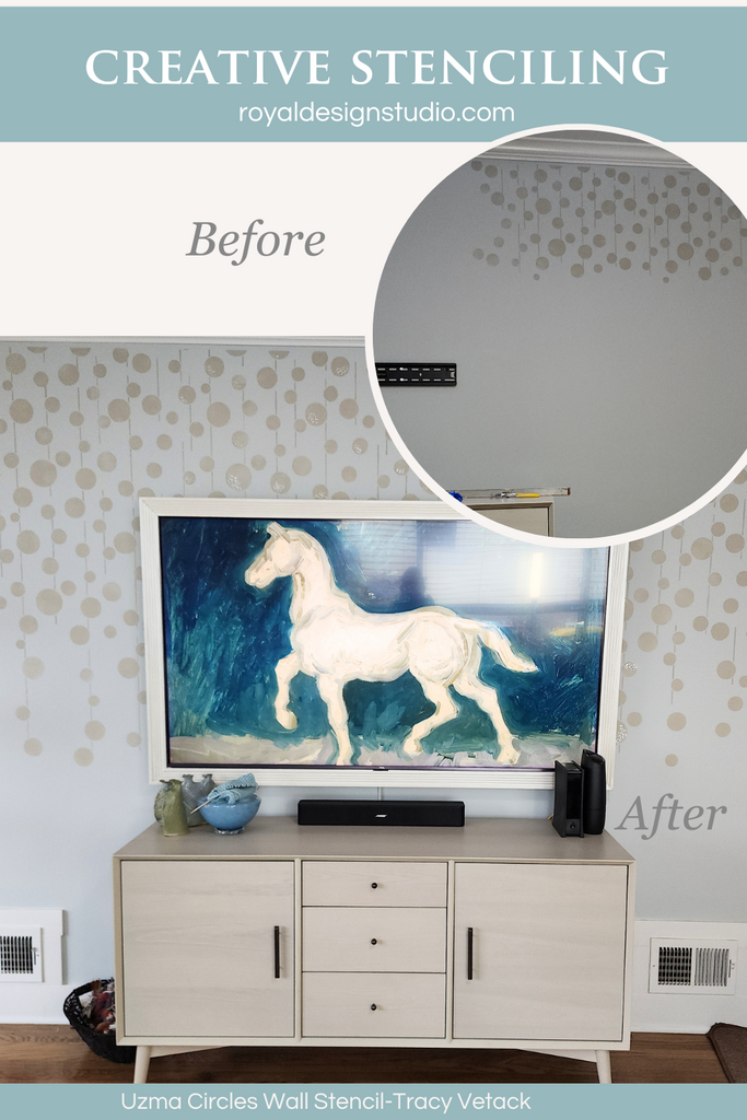 Wall stenciling using modern wall stencil